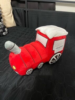 Plush Red Toy Train - Soft Stuffed Engine for Kids